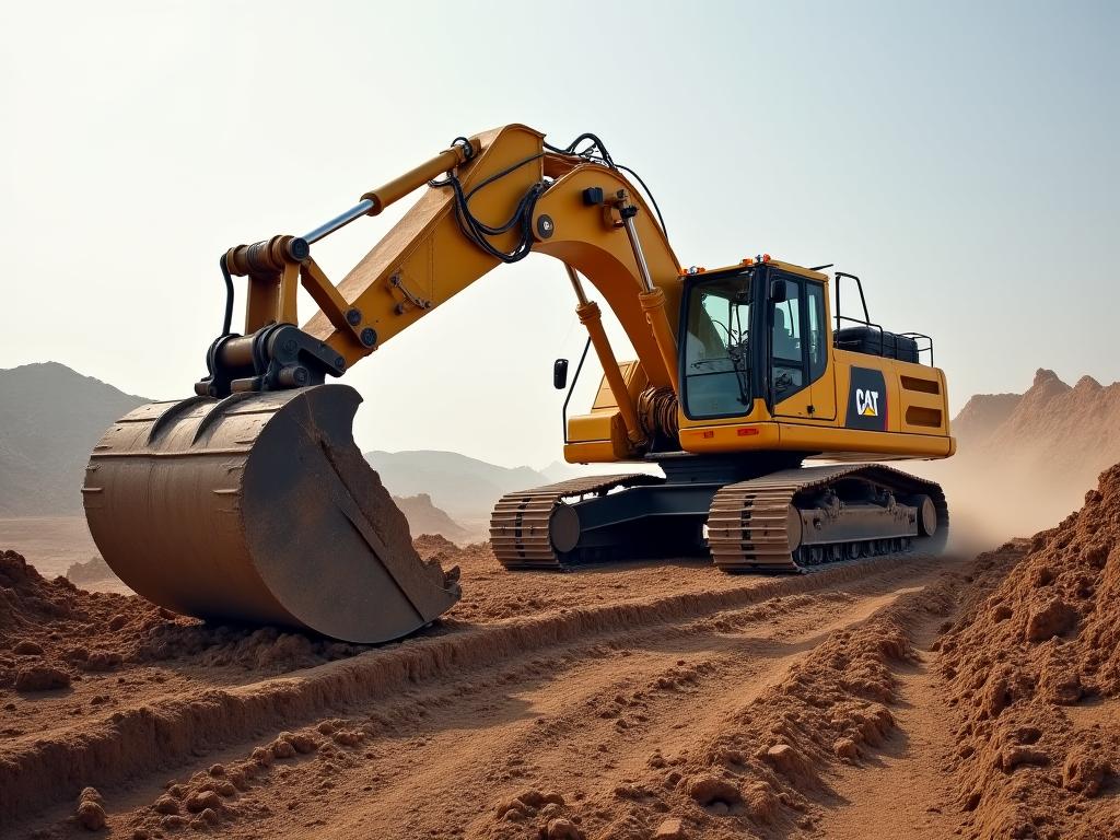 Excavadora en obra
